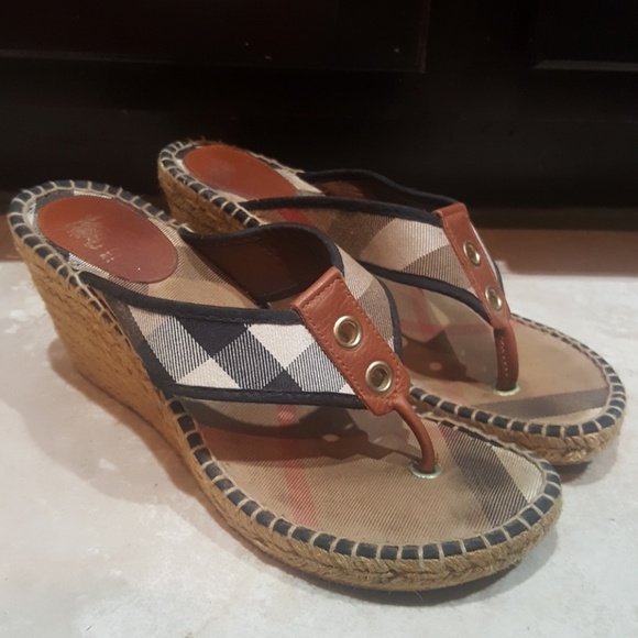 Burberry | Shoes | Burberry Nova Check Thongs Size 41 | Poshmark